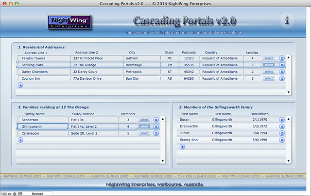 CascadingPortals v2.0 demo for FileMaker Pro 13 and later