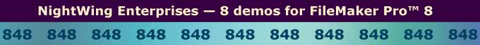 FileMaker Pro 8 demos and custom developer examples - 848!