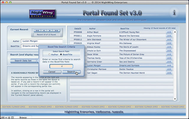 Portal Found Set demo for FileMaker Pro 13 and later